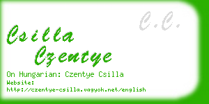 csilla czentye business card